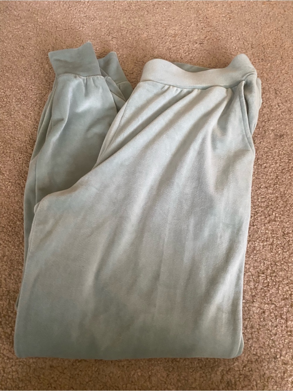 Cable & Gauge Studio Velour Lounge Pants Sage Green Women's Large